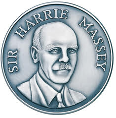 The Harrie Massey Medal, which depicts Sir Harrie Massey 